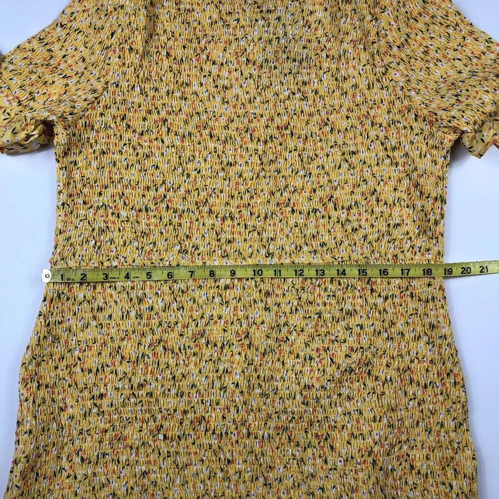 Fashion Nova Boho Floral Cottagecore Meet On Melrose Smocked Ruffle Mini Dress